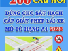 BỘ ĐỀ 200 CÂU HỎI THI BẰNG LÁI XE MÁY A1